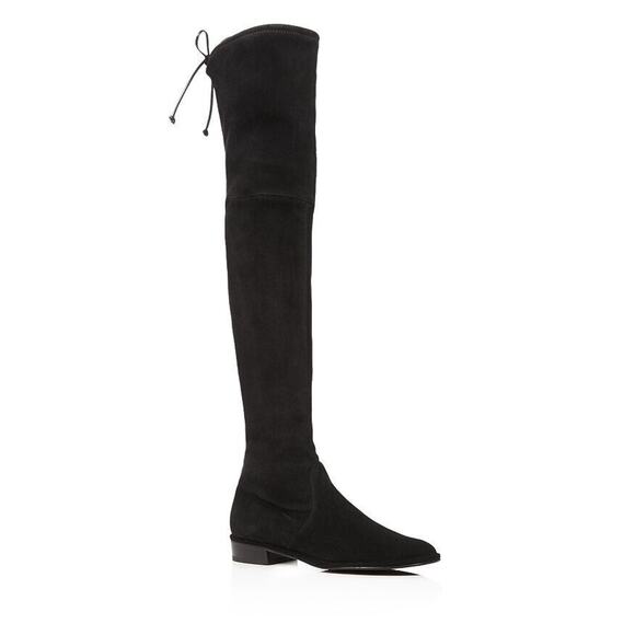 Stuart Weitzman Lowland Stretch Suede Over The Knee Boots Round Toe Size 9.5 M - Picture 1 of 7